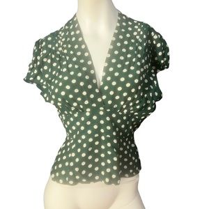 Trashy diva green polka dot 1940’s top 14